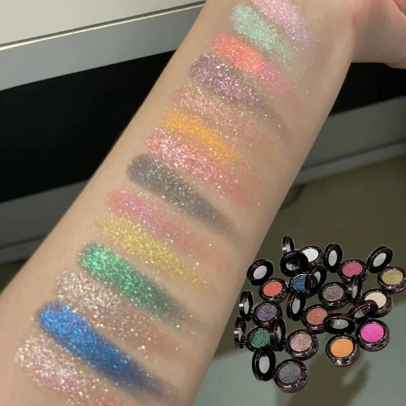 Metallic Glitter Eyeshadow Cream Chameleon Butterfly Green Shimmer Highlighter Pearlescent Eyeshadow Palette Sparkle Eyes Makeup