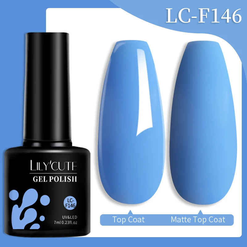 LILYCUTE 7ML Jelly Amber Gel Nail Polish Brown Crystal Translucent Dull Color Nail Art Gel Semi Permanent UV Gel Polish Varnish