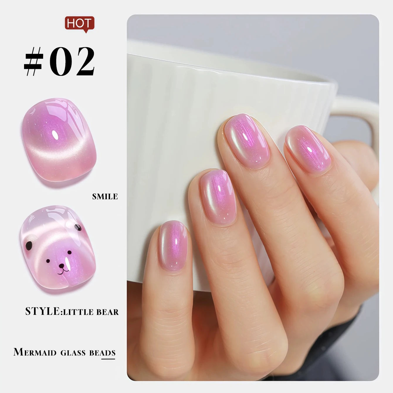 MIANEL 12ML Summer Nails Northern Lights Glass Bead Magnet Cat Eye Gel Nail Polish Nail Art Blue Nails Pink Nails 1-6pcs