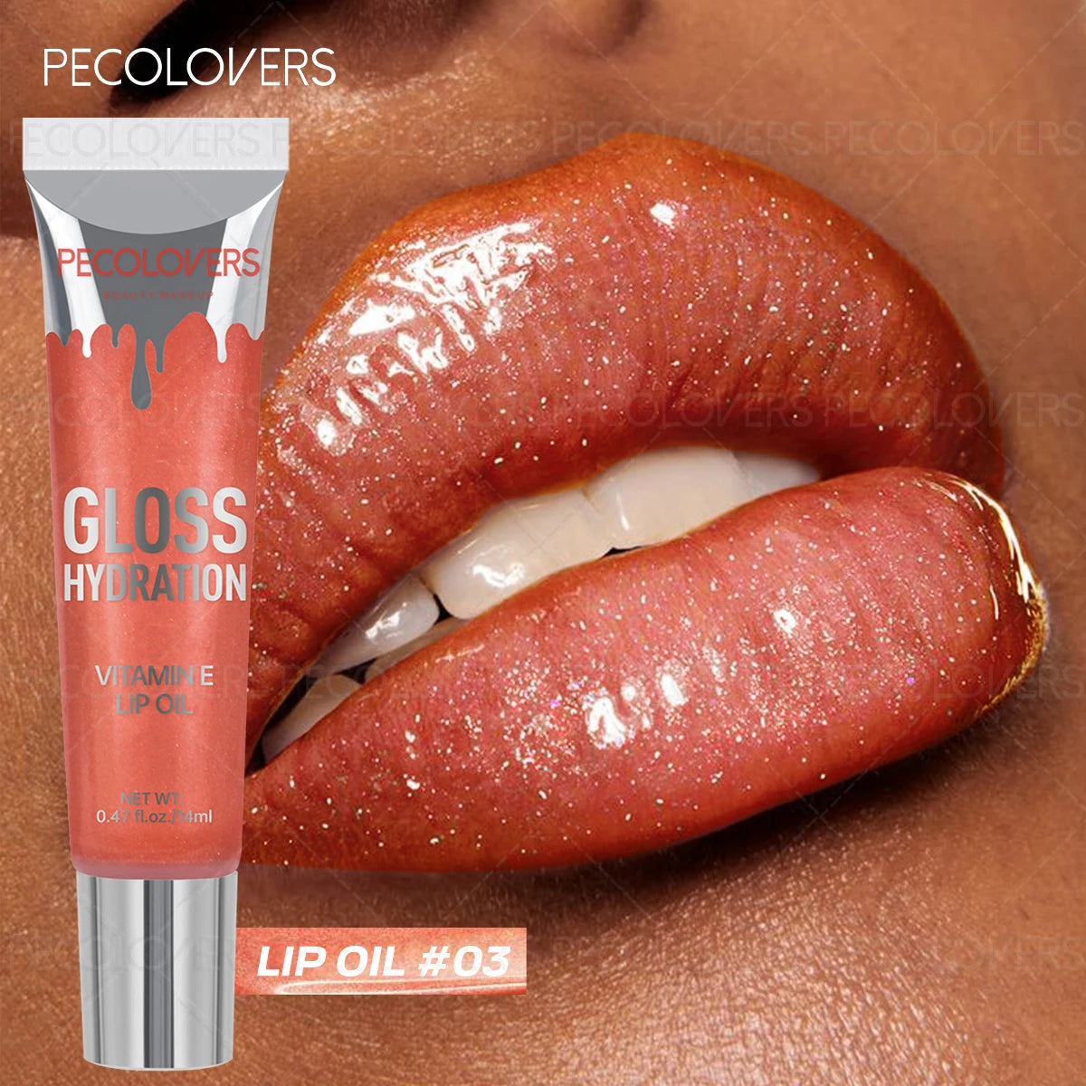1PC Gentle Moisturizing, Non-sticky, Glossy, Sparkling Gel Formula, Waterproof and Sweat-proof, Single Color Shiny Lip Gloss
