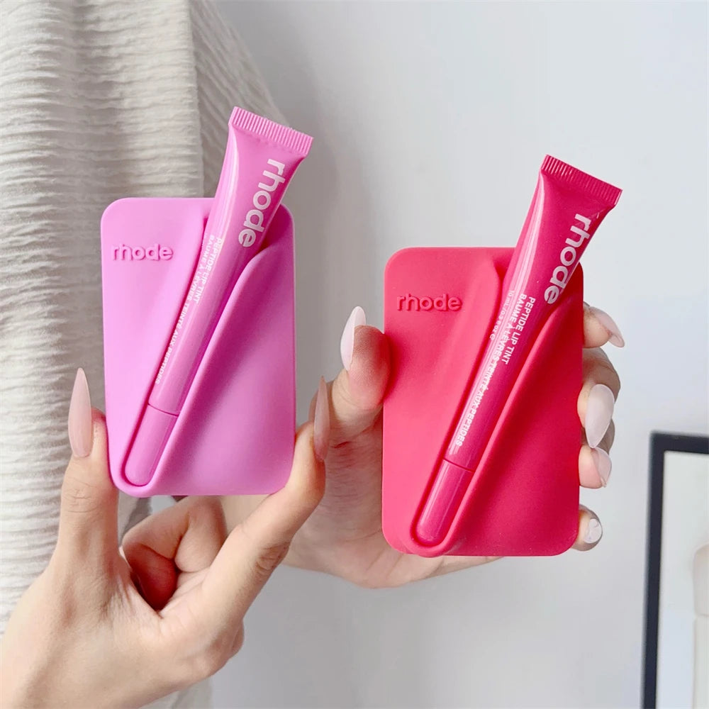 Rhode New Style Lip Gloss Ribbon Color Magnetic Snap-on Lipstick Stand Holder Makeup Limited Edition Long Lasting Lip Glosses