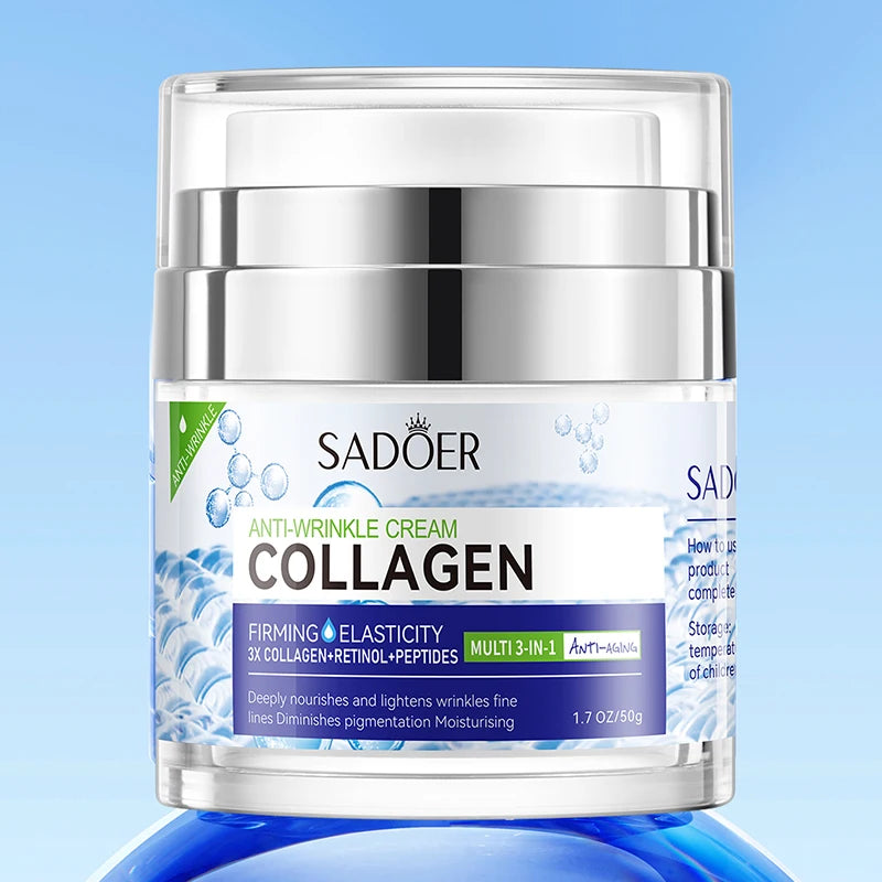 SADOER Vitamin C Collagen Face Cream Anti-aging Moisturizing Whitening Hydrating Facial Cream Day Creams Beauty Face Skin Care