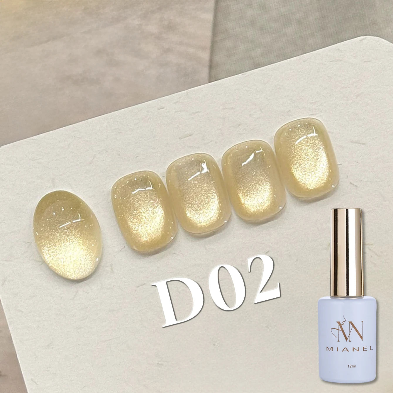 MIANEL 1-16PCS Light Smoke Magnet Cat Eye Gel Nail Polish 2025 New Glass Bead Nude Pink Nail Glue Pink Nails Blue Nails Nail Art