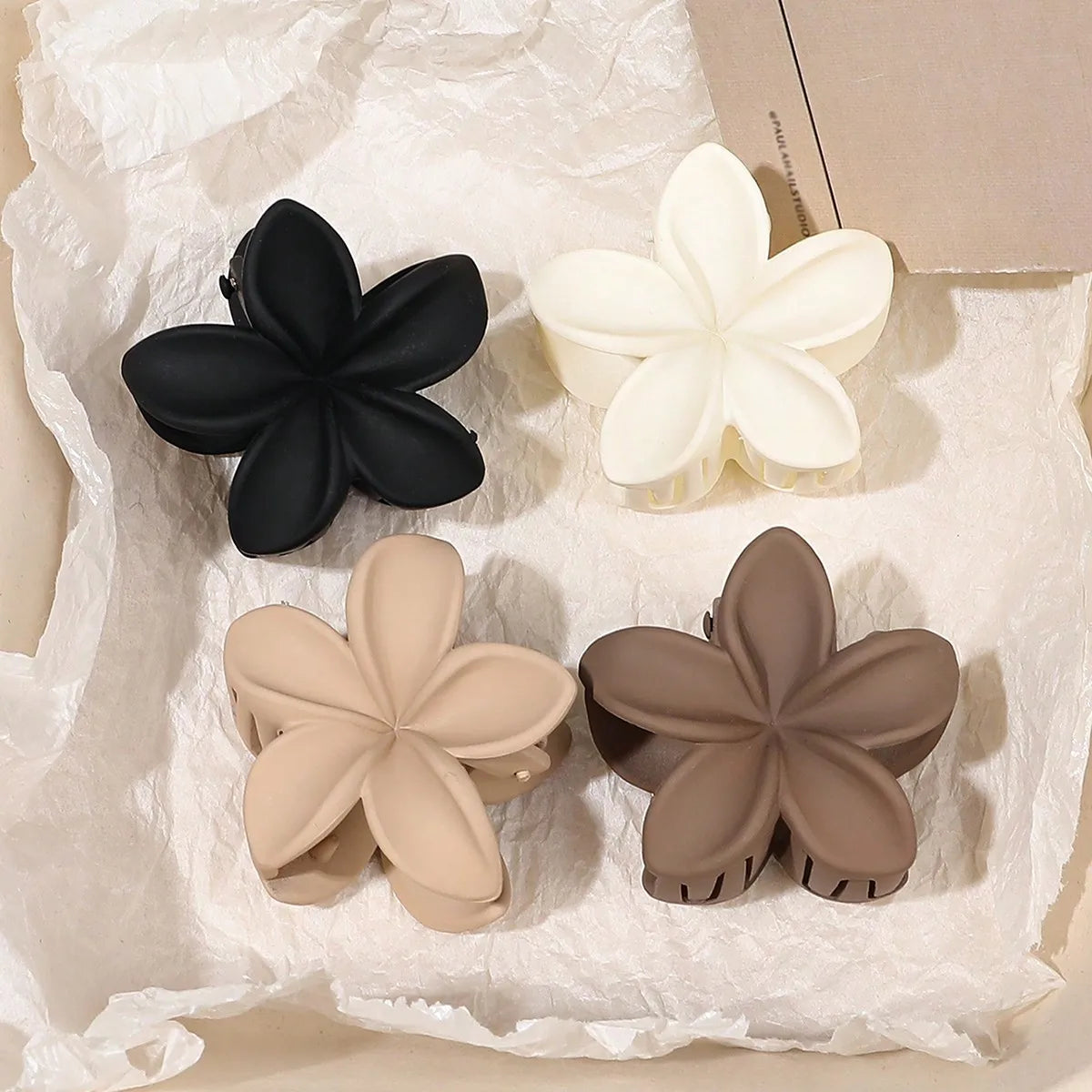 4Pcs Multicolor Flower Hair Claw Clips for Women Girls Nonslip Cute Fashion Hair Accessories Small Hairpin Crab Barrette Style