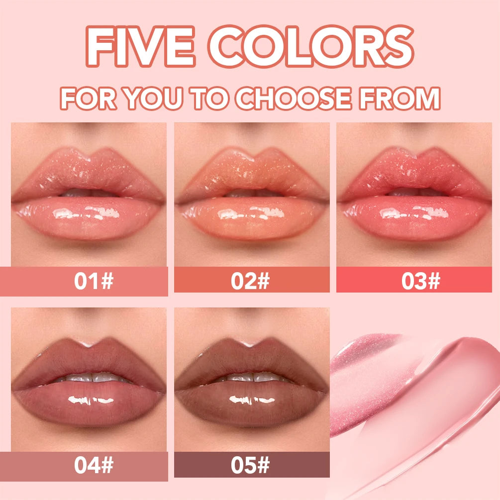 QIBEST Double Head Mirror Lip Glaze Lipliner Pen Water Light Lipgloss Makeup 2 in 1 Stick Matte Velvet Lip Liner Contour Pencil
