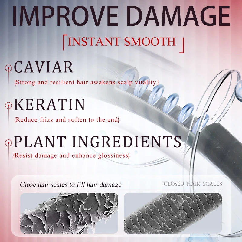 Keratin 500ml Conditioner Hair Mask for Hair Damage Restore Caviar Mask Shampoo for Dry Hair Anti Frizz Treatment Moisturizing