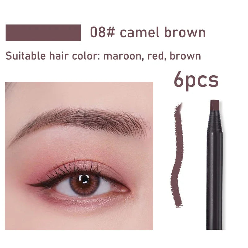 HAOZHUANG  Waterproof Long Lasting Eyebrow Pencils with Soft Brush Eyebrows Makeup Tool Permanent Makeup Tattoo Accessories