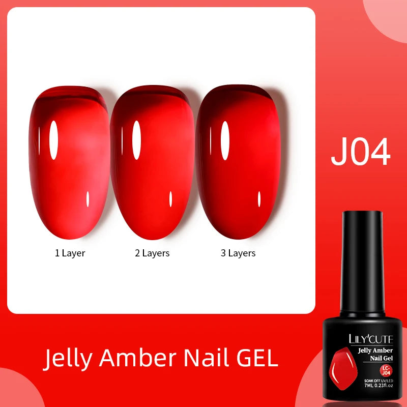 LILYCUTE 7ML Jelly Nude Pink Quick Extension Gel Nail Polish Transparent  Finger Prolong Long Lasting Construction Gel Varnish