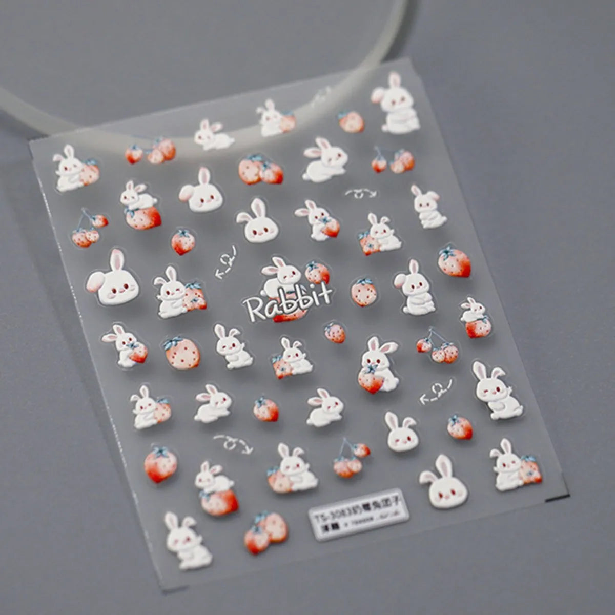 1pcs 5D Japanese Kawaii Nail Art Stickers Cute Rabbit Dog Slider Nail Decorations Decals Self-Adhesive Manicure Accessories DIY
