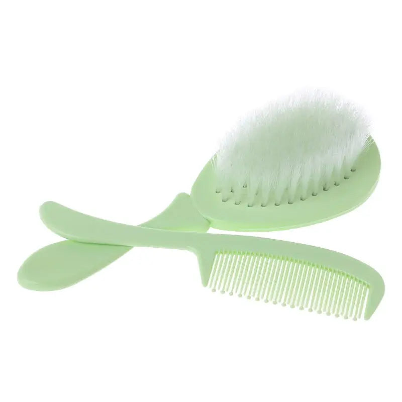 Baby Hair Brush & Comb Set Children Hair Brush Soft Nylon Bristle Cradle Caps Hair Brush for Toddler Infant  Massage
