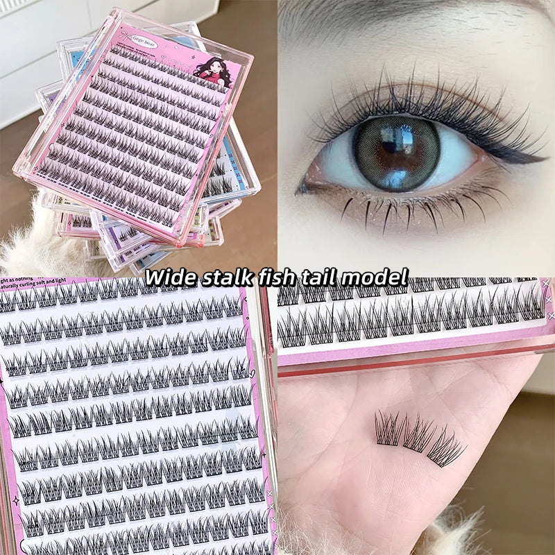 Gegebear Large-capacity Sunflower Natural Glue-free False Eyelashes Thick Curling Segmented Eyelashes Suitable For Daily Use