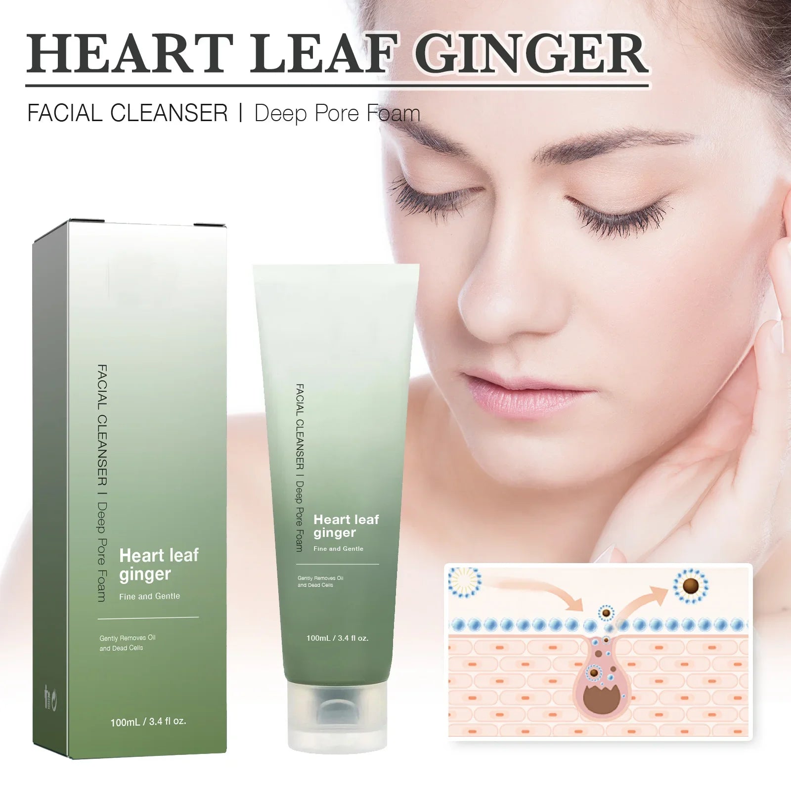 Cleanser Oil Heartleaf Quercetinol Pore Deep Cleansing Foam Control Moisturizing  Centella Remove Pore Skin Care For Women
