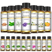 EUQEE 10ml Pure Natural Essential Oil Lavender Jasmine Eucalyptus Vanilla Sandalwood Sweet Orange Lemon Oregano Rose Fragrance