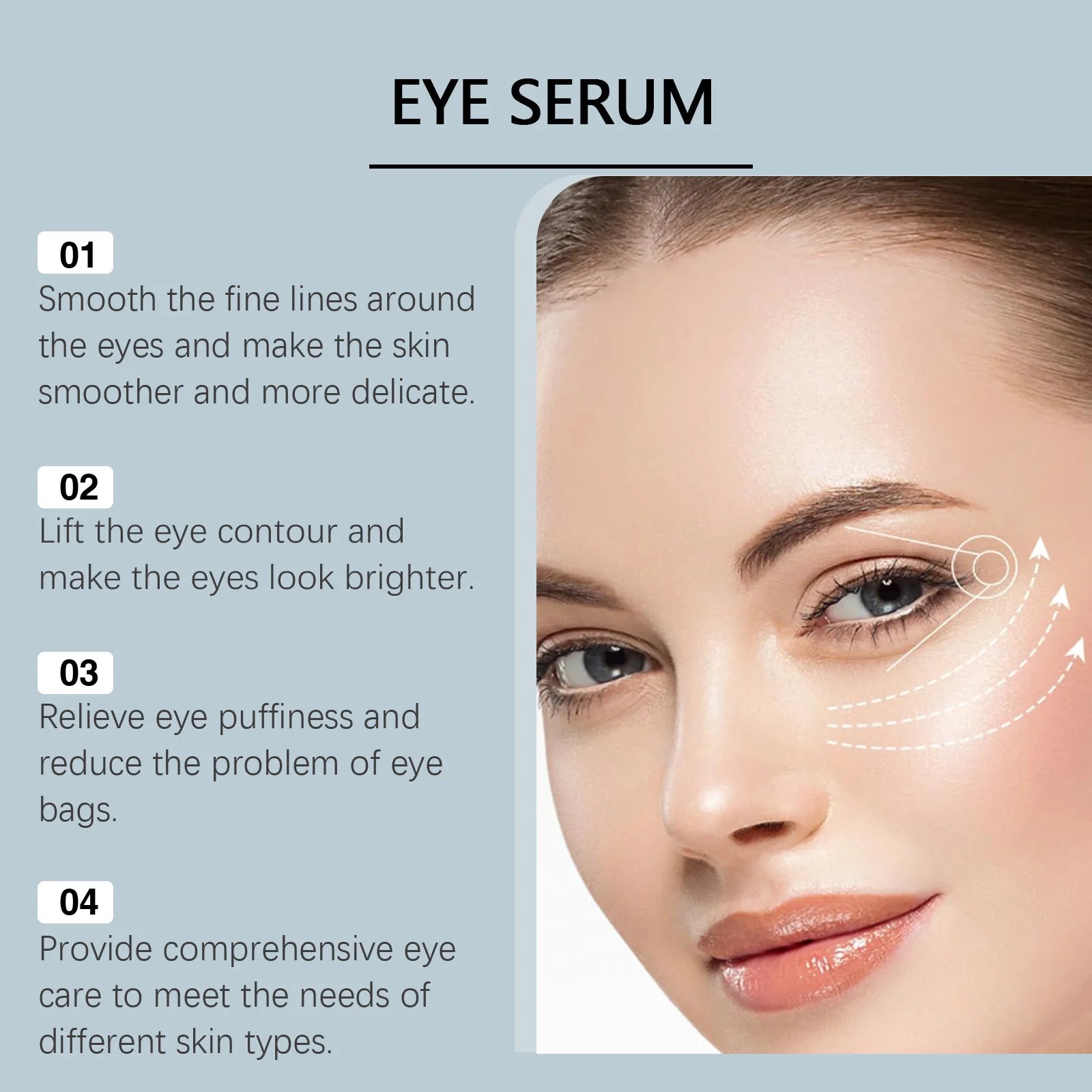 Massage Eye Serum For Both Men And Women To Remove Bags And Improve Puffiness Under Dark Circles Eye Cream