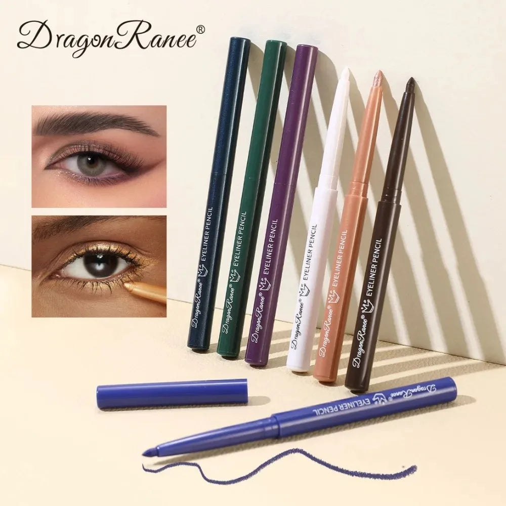 1Pc Ultra-fine Matte Smooth Waterproof Green Purple Eyeliner Gel Pencil Pearlescent White Eyeliner Easy Wear Eyeliner Pen Makeup