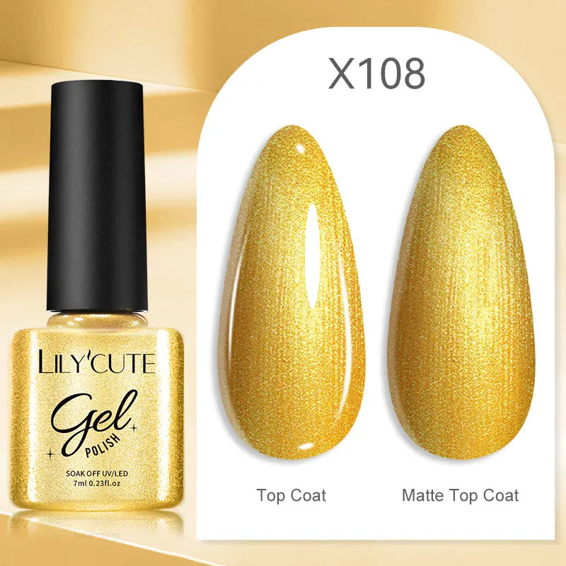 LILYCUTE 5ml Super Bright Silver Metallic Painting Liner Gel Nail Polish Drawing Stripe Graffiti Mirror Pull Line UV Gel Varnish