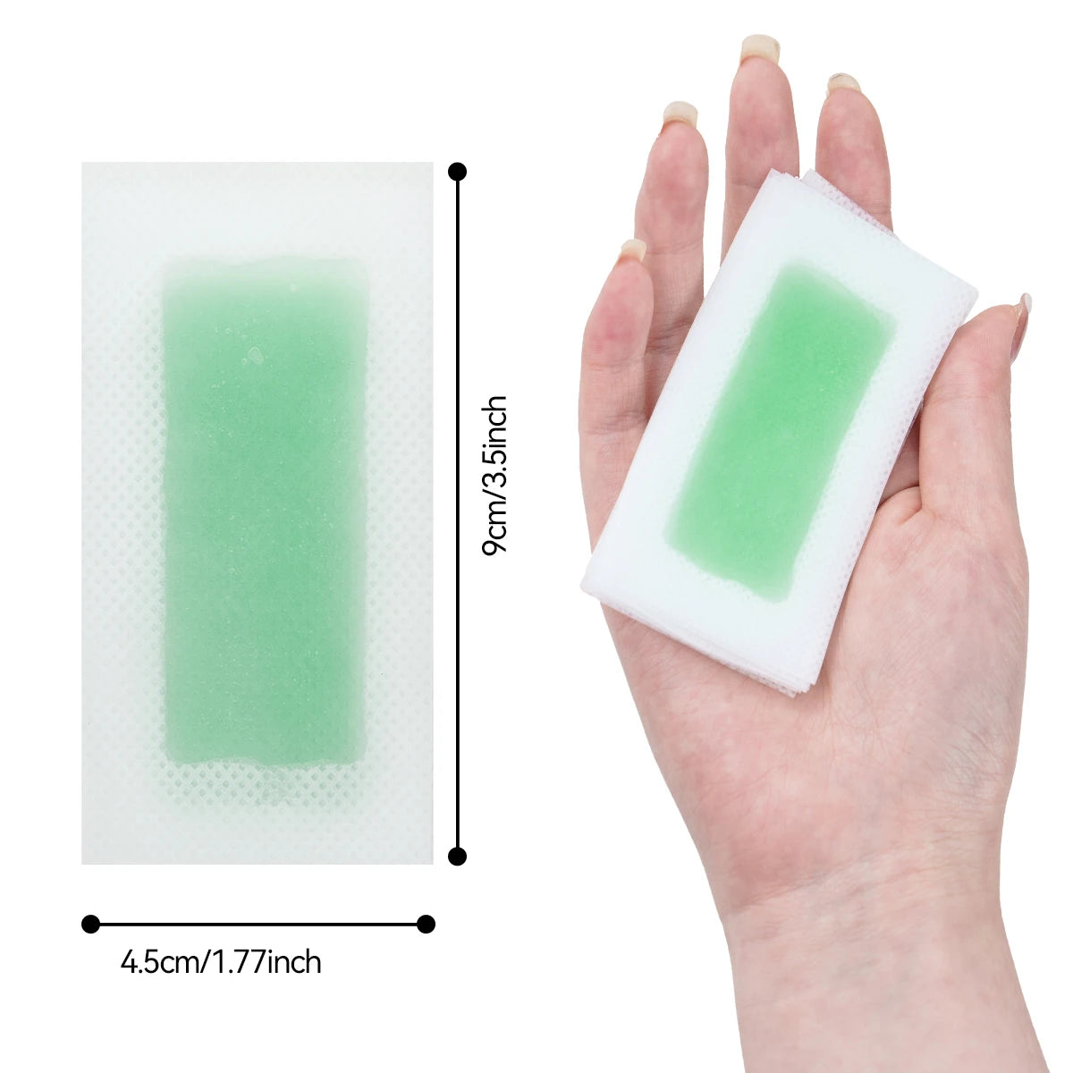 15Pcs Aloe Scent Disposable Hair Removal Wax Strips, Face & Body Depilatory Wax for Eyebrow Lip Armpit