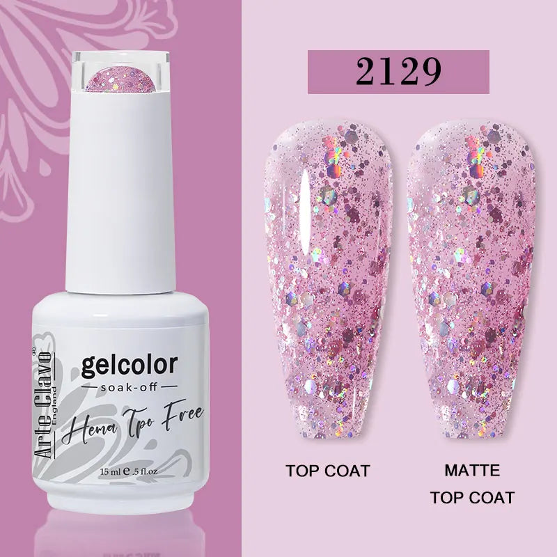Arte Clavo 116Colors Gel Nail Polish 15ml Colorful Gel Semi Permanent Soak Off UV Gel Nail Art DIY Design Varnishe Nail Supplies