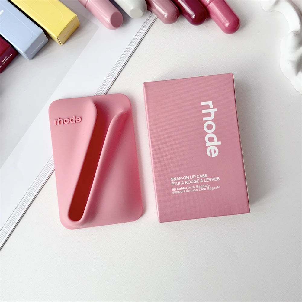Rhode New Style Lip Gloss Ribbon Color Magnetic Snap-on Lipstick Stand Holder Makeup Limited Edition Long Lasting Lip Glosses