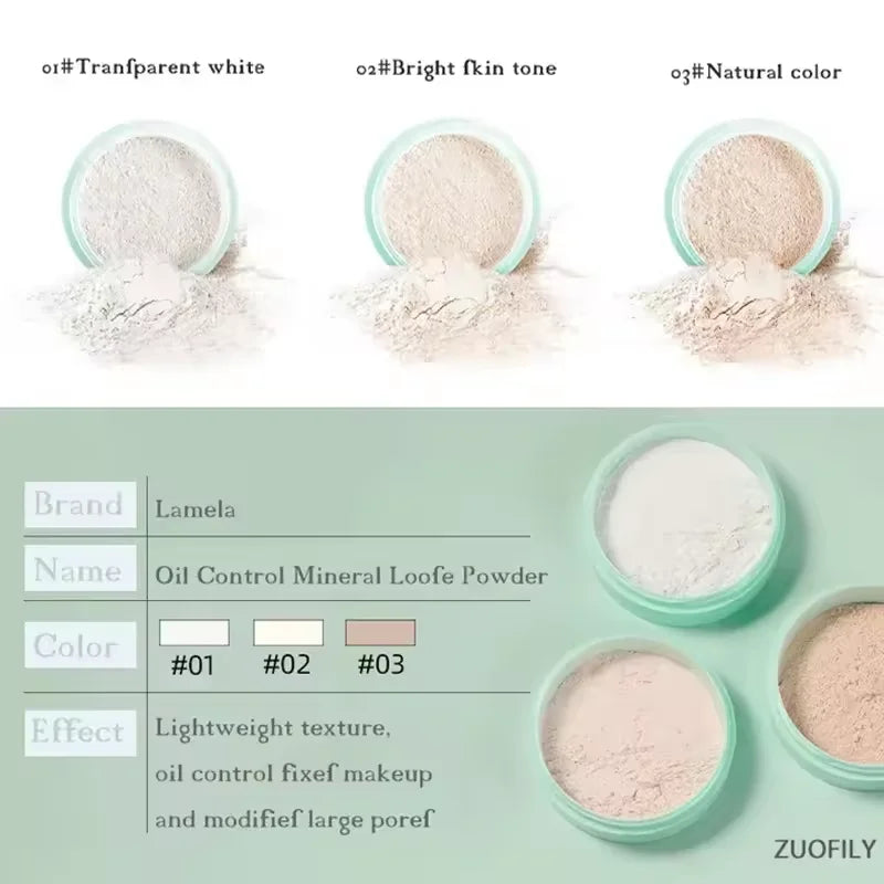 Face Loose Powder Matte Translucent Setting Powder Cosmetics Waterproof Oil-control Velvety Professional Lasting Makeup Powder