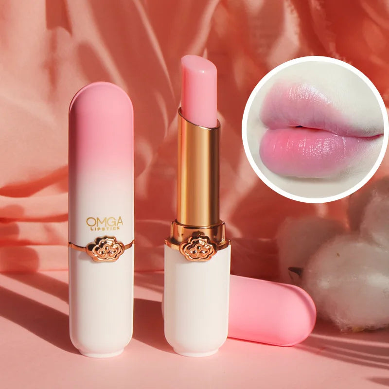 Peach Color Lip Balm Crystal Temperature Change Jelly Lipstick Moisturizing Lasting Lip Gloss Makeup Lips Care Repair Cosmetics