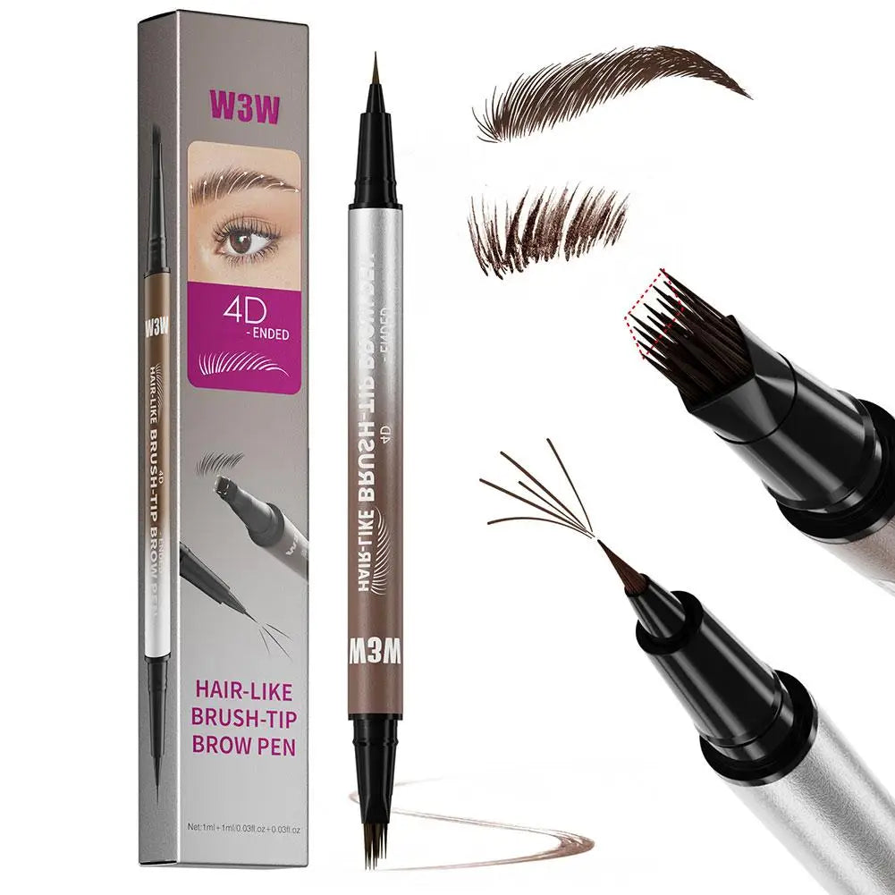 NEW Hair-Like Eyebrow Pencil 4D Micro-Sculpting Dual-Ended Eyebrow Pencil and Eyeliner Long-lasting Liquid Eyebrow Pen Like Real