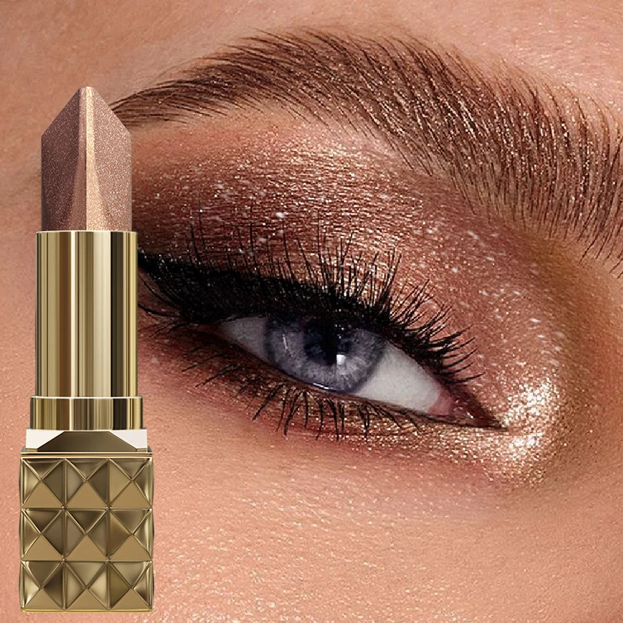Two-tone Color Pearlescent Brown Eyeshadow 2 in 1 Pencil Stick Shimmer Eye Shadow Pen Korean Makeup Long Lasting Cosmetic Gifts