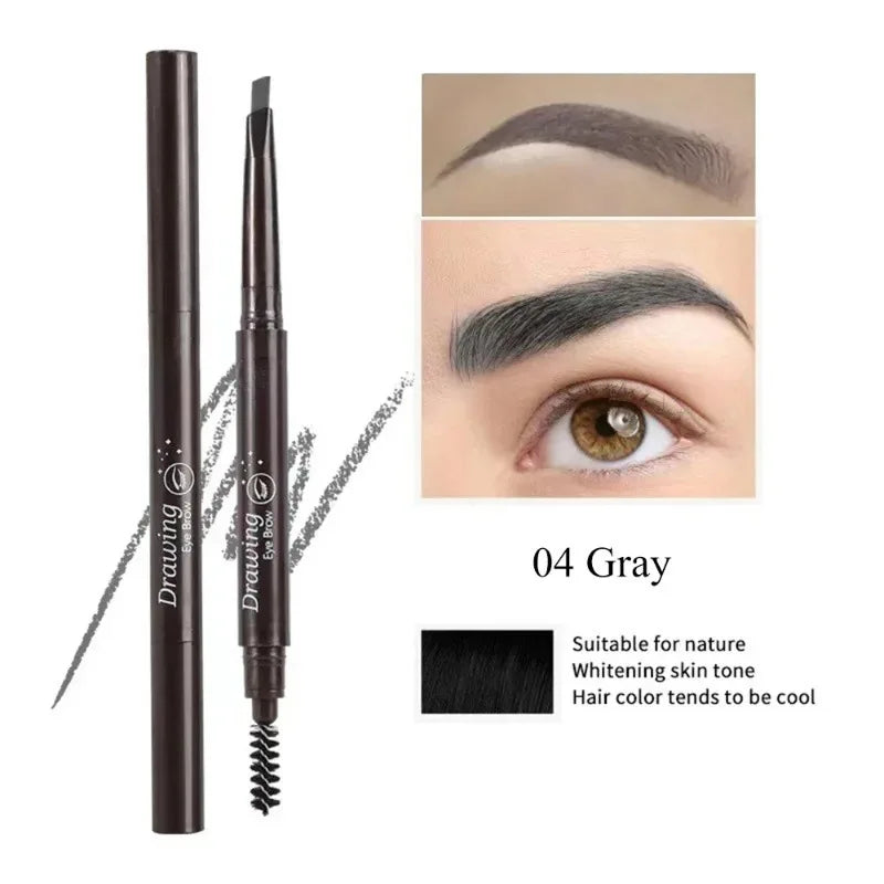 Double-headed Eyebrow Pencil Extremely Fine Waterproof Eyebrow Enhancers Long Lasting Brow Cosmetics Professional Brow Makeup