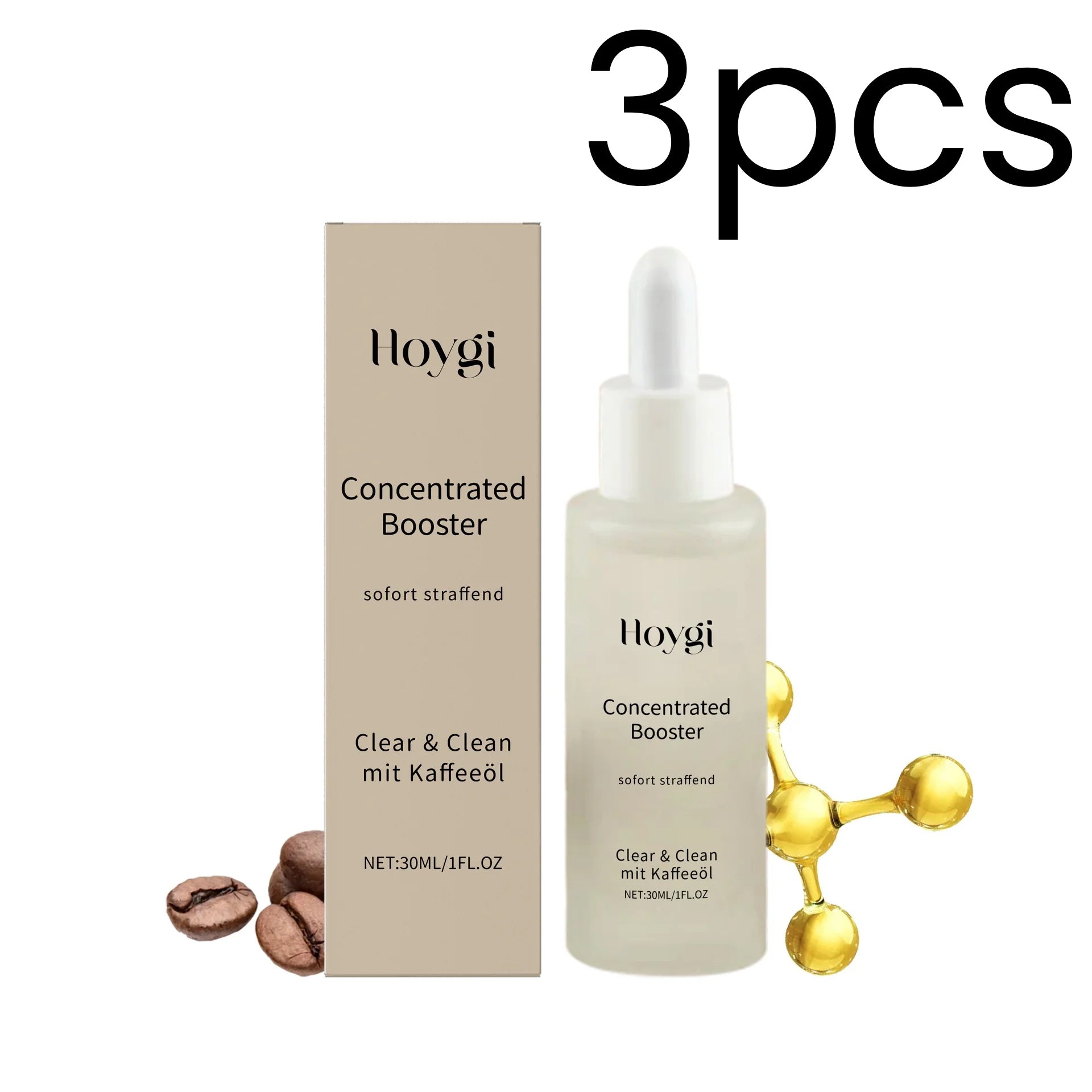 Hoygi Concentrated Booster Serum Intensive Moisturizing Glowing Skin Boosters Brighten Skin Tone Nourished Coffee Oil Face Serum