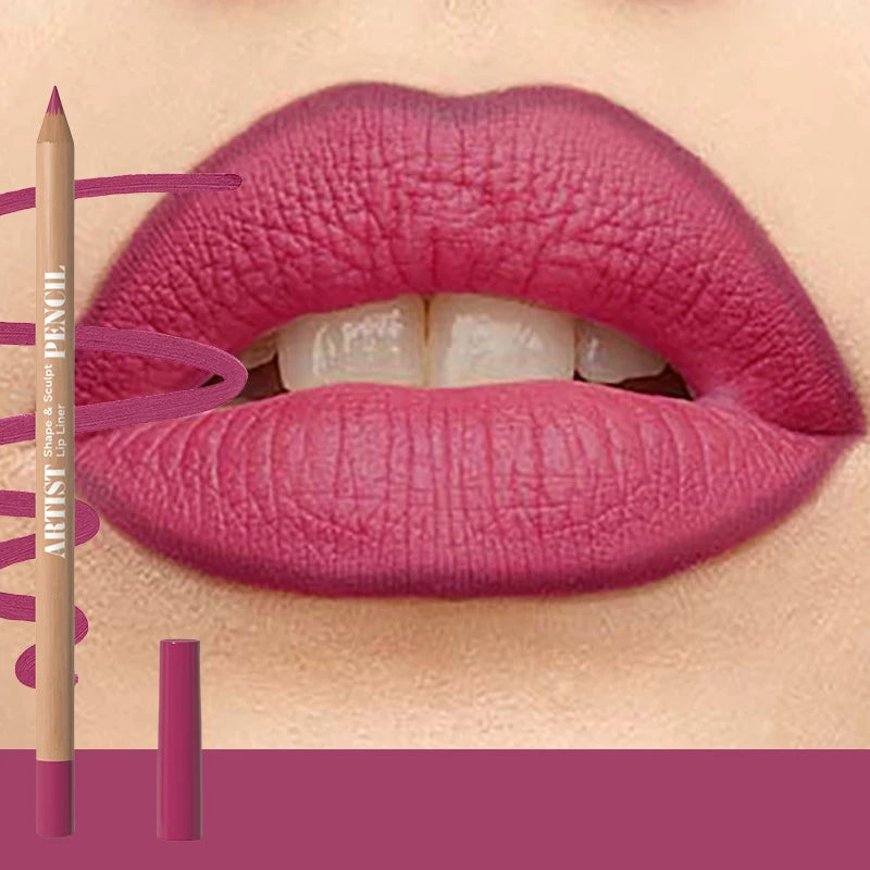 18 Color Face Secret Artist Shape Sculpt Lip Liner Pencil  Weightless Precise Liner with Super Soft Blendable Texture Matte Soft