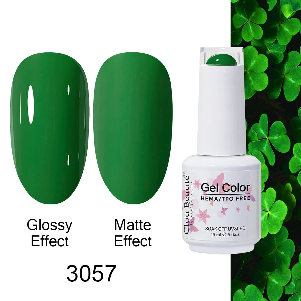 Clou Beaute Gel Nail Polish Neon Brown Royal Blue Red Green Pastal Nude Nail Art Varnishes Gel Lacquer Top Coat UV Gel Nail