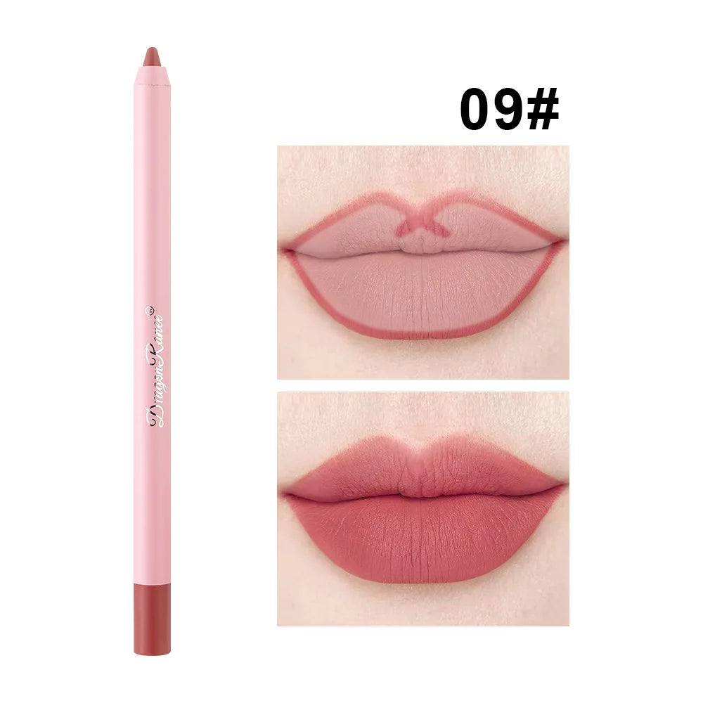 Waterproof Matte Lip Liner in Bean Paste Color, Lip Plumping Lipstick Pen, Non-Fading Lip Liner, Waterproof and Sweat-Proof Long-Lasting Matte Lip Liner, One-Second Plump Lip Lipstick Pen