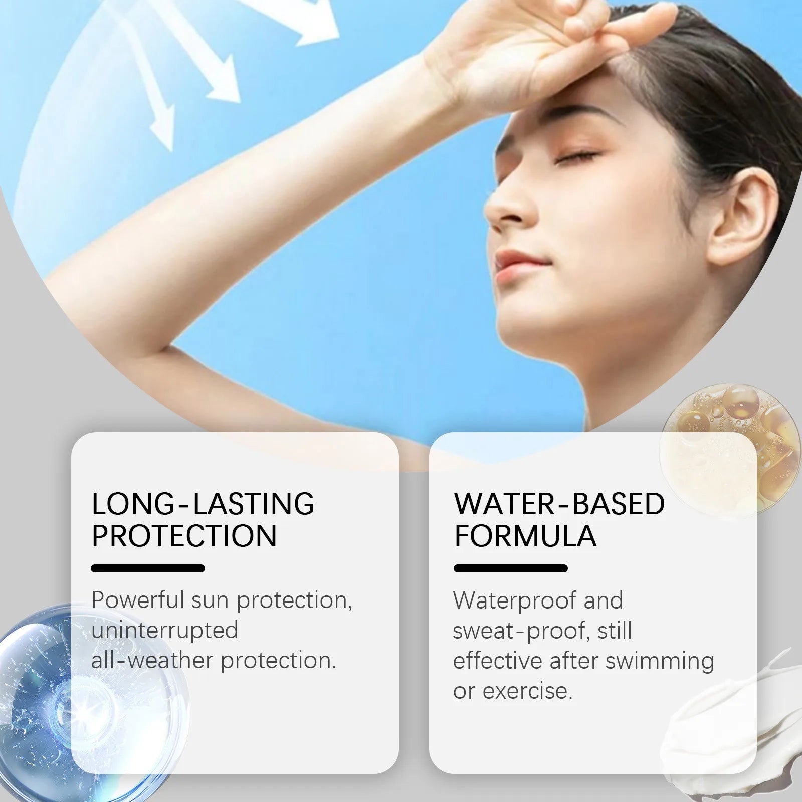 Facial Body Sunscreen Anti UV SPF90 Shine Protection Sunblock Solar Isolation Oil-Control Refresh Moisturizer Brighten Sun Cream