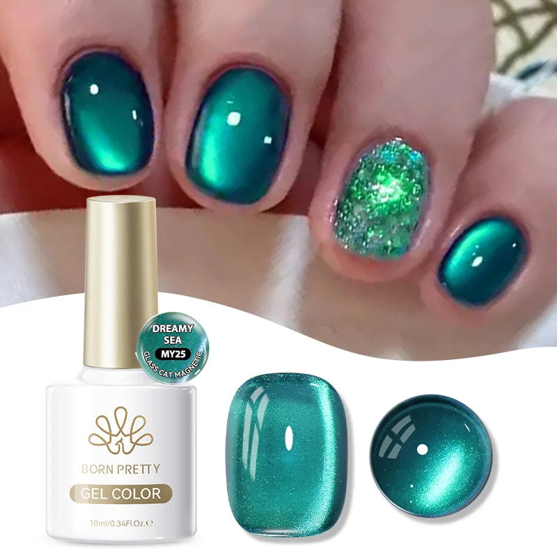 BORN PRETTY Rhine Klein Blue Cat Magnetic Eye Gel Polish 10ml Crystal Ultra Shine Soak Off UV LED Varnish DIY Manciure At Home