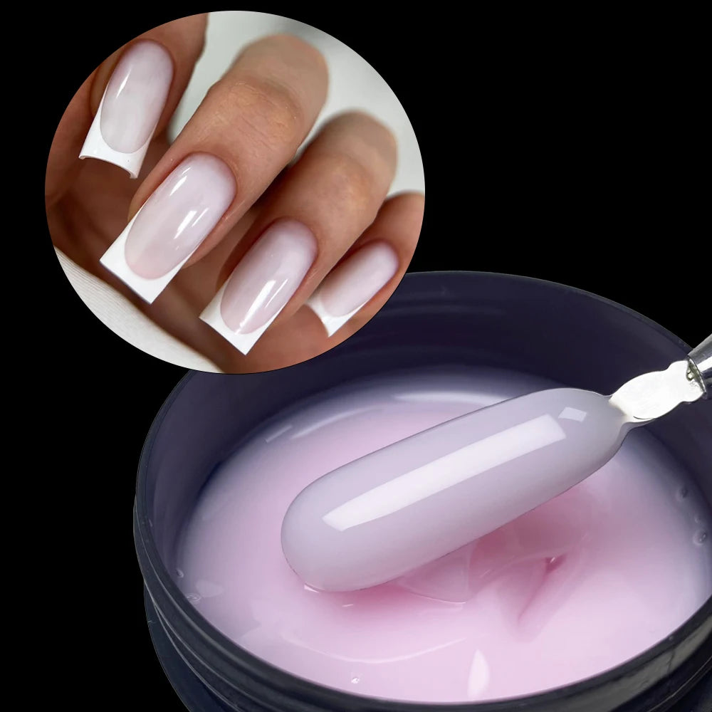 Jillnails Hema TPO Free Natural Yellow Nude Builder Nail Gel 100g/50g 100ml for Nail Extension Sculpting