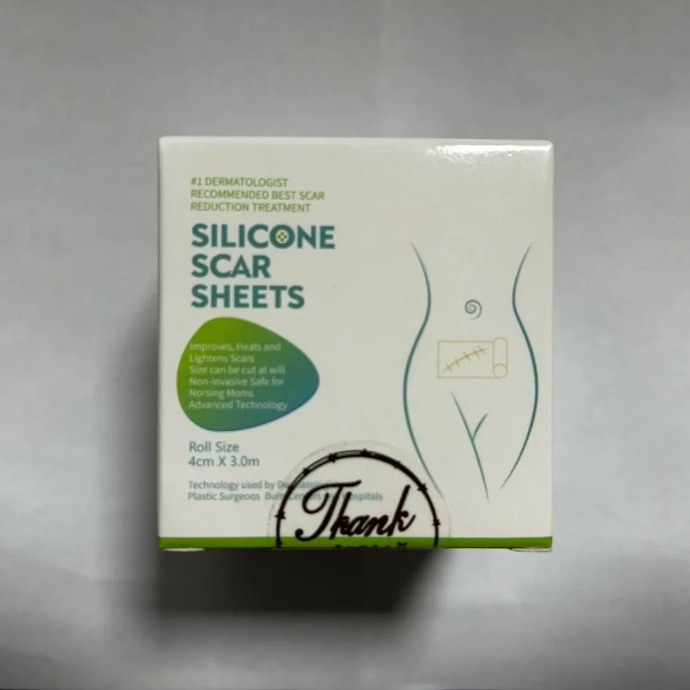 4CM X 3M Silicone Scar Sheets Self-Adhesive Stretch Mark Tape Scar Cover Patch Reusable and Effective Skin Care Strips