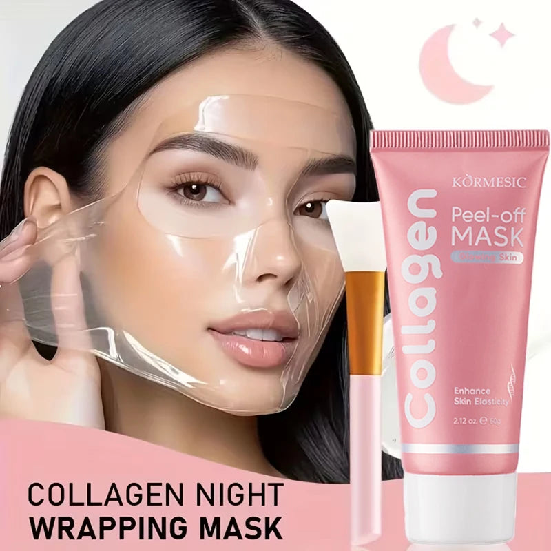 60g Deep Collagen Mask Peel Off Mask Face Anti Wrinkle Lifting Skin Care Masks Bio Pack Night Wrapping Woman Overnight Skin