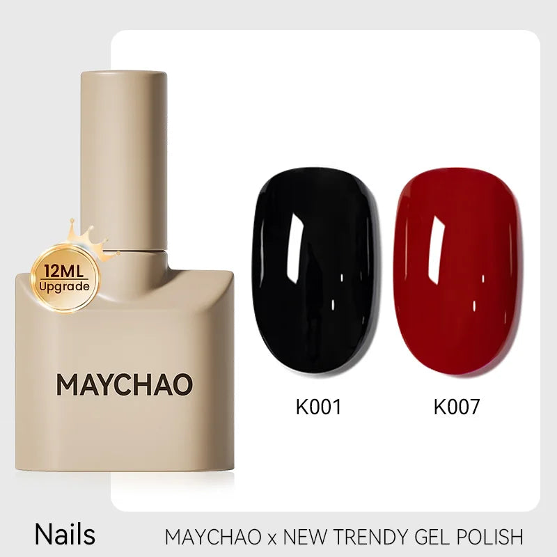 MAYCHAO 12ml Gel Nail Polish Set Professional Salon Nail Art Gels Varnish UV LED Semi Permanent Nail Lacquer Nail Supplies
