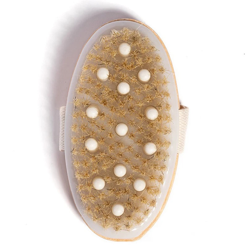 Shower Brush for The Back Handheld Dry Brushing Body Exfoliating Brush Bathroom Cellulite Back Bath Massage  Brush