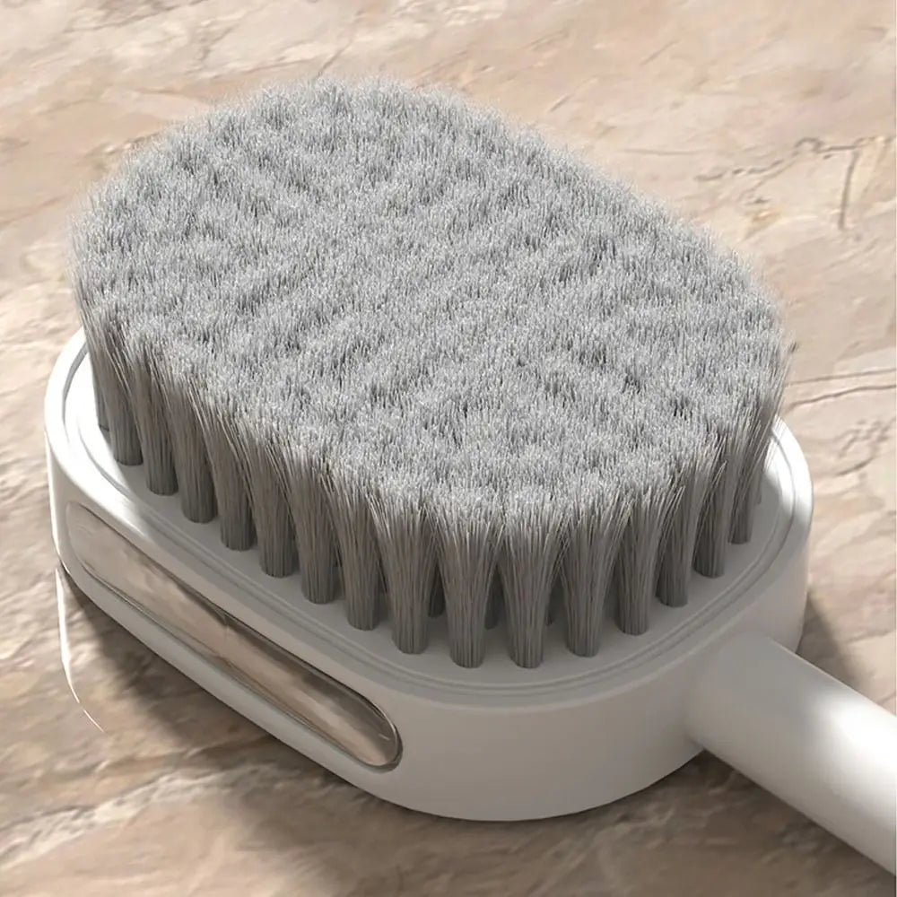 Useful Long Handle Doubleside Bath Brush Back Rubbing 2-in-1 Shower Brush Cleaning Tools Soft Body Exfoliating Brush