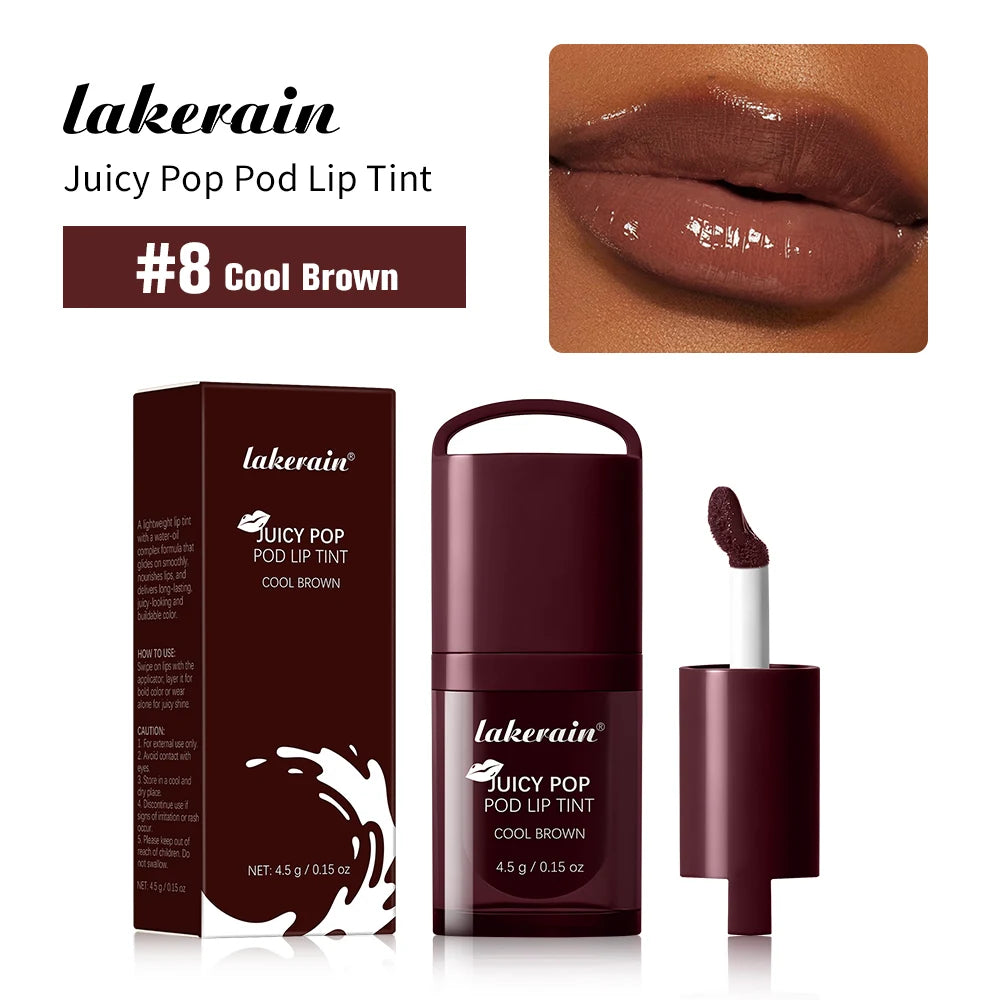 Juicy Hydrated Lip Tint Buildable Glossy Finish Ceramide Peptide Water-to-oil Formula Long-lasting Color Buckle Design Lip Tint