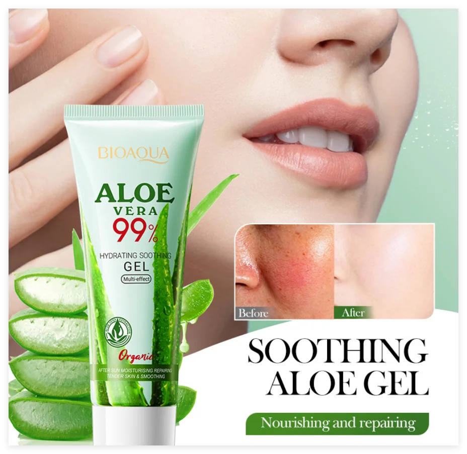 Aloe Exfoliating Gel Facial Deep CleansingPore Shrink Pore Cleansing Skincare Whitening Moisturizing Repair Facial Scrub Cream