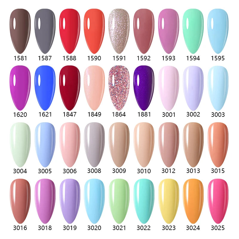 NAILCO 15ml Dark Gel Nail Polish Semi-permanent Varnish Hybrid UV Nails Art Glitter Colors Gel Polish Manicure Enamels For Nails