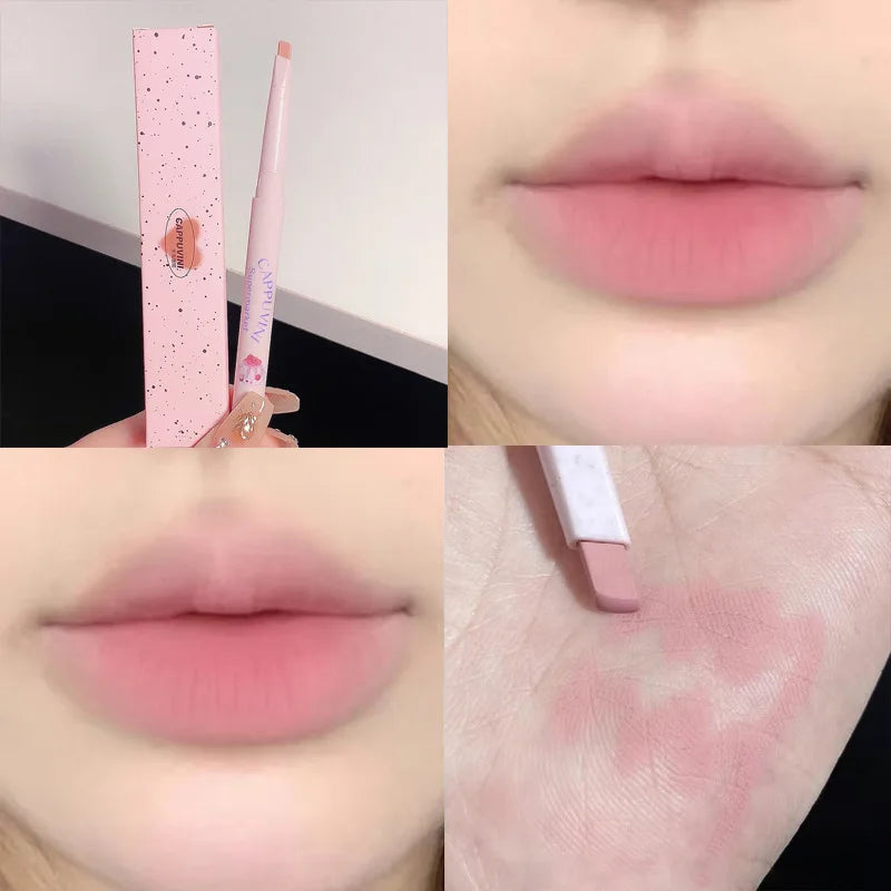 CAPPUVINI Matte Lip Liner Outline Lips Lipstick Pen Waterproof Long-lasting Color Lip Pencil Lipstick Pen
