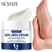 SEYHZE 60% Urea Foot Cream with 2% Salicylic Acid, moisturizing cream suitable for cracked heels and dry hands, soft light beige