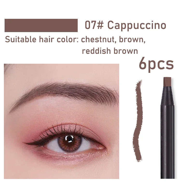 HAOZHUANG  Waterproof Long Lasting Eyebrow Pencils with Soft Brush Eyebrows Makeup Tool Permanent Makeup Tattoo Accessories