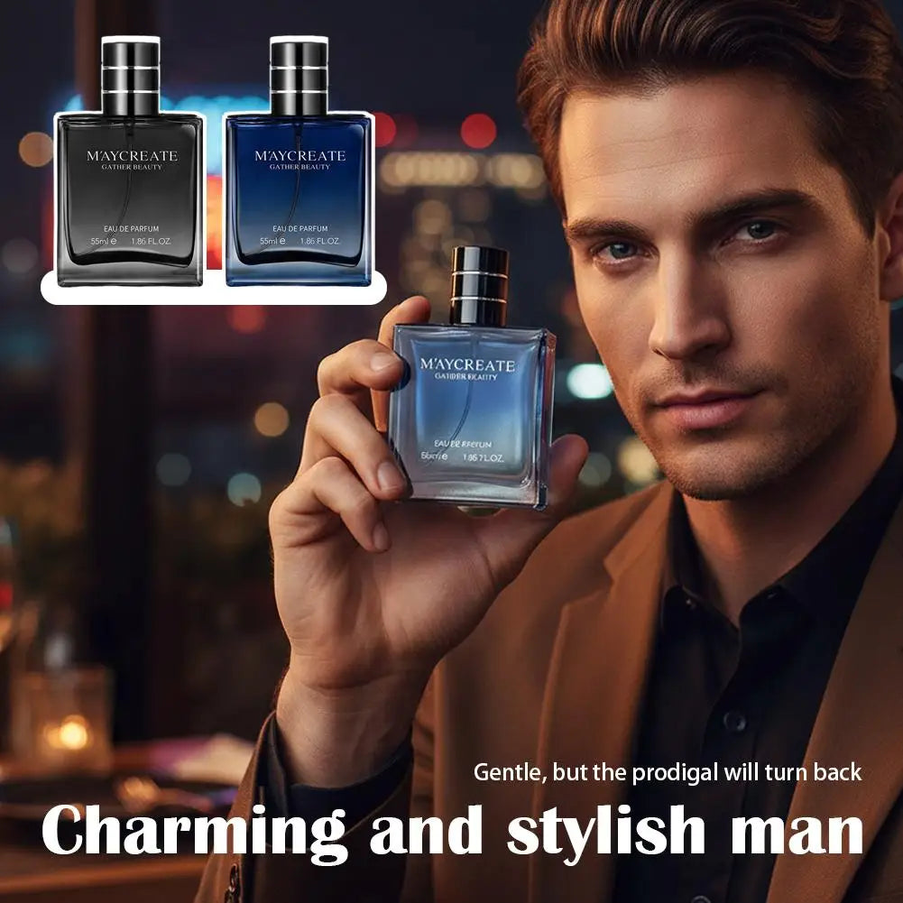 55ml Men's Cologne Perfume Spray Gu Long, Woody Long-lasting Fresh Charm Light Fragrance Floral Fragrance