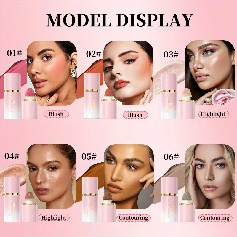 Easy to color and trim matte liquid blush naturally clear