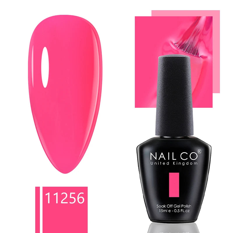 NAILCO 15ml Dark Gel Nail Polish Semi-permanent Varnish Hybrid UV Nails Art Glitter Colors Gel Polish Manicure Enamels For Nails