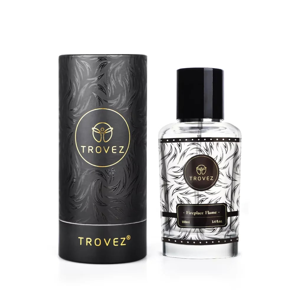 TROVEZ Fireplace Flame Eau De Parfum 100ml Perfume Smoky Woody Tone Tone Long-lasting Fragrance Body Spray Scent Perfume Man